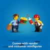 LEGO City Burger Van Maistas Iš Furgono Žaislas 5+ Metų Berniukams Ir Mergaitėms Transporto Priemonės Statybos Rinkinys Su Pardavėjo Minifigūra Ir Aksesuarais