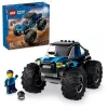 Konstruktorius LEGO City 60402 Mėlynas monstrų sunkvežimis su didelėmis padangomis, 148 dalių, 1 minifigūrėlė, nuo 5 metų
