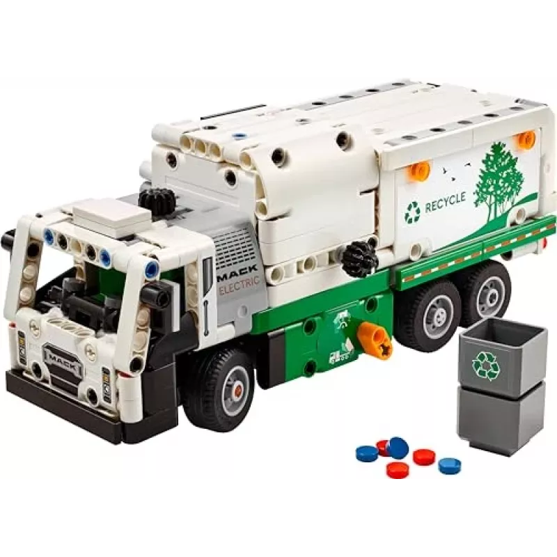 LEGO Technic Mack LR Electric Garbage Truck 42167 statybinis rinkinys – 503 detalės, motorizuotas, 230×80×90 mm