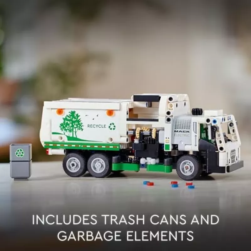 LEGO Technic Mack LR Electric Garbage Truck 42167 statybinis rinkinys – 503 detalės, motorizuotas, 230×80×90 mm