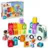 Konstruktorius LEGO DUPLO 10421 ABC Sunkvežimis, 36 dalių, 2 minifigūrėlės, nuo 2 metų, 110×140×70 mm