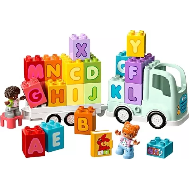 Konstruktorius LEGO DUPLO 10421 ABC Sunkvežimis, 36 dalių, 2 minifigūrėlės, nuo 2 metų, 110×140×70 mm