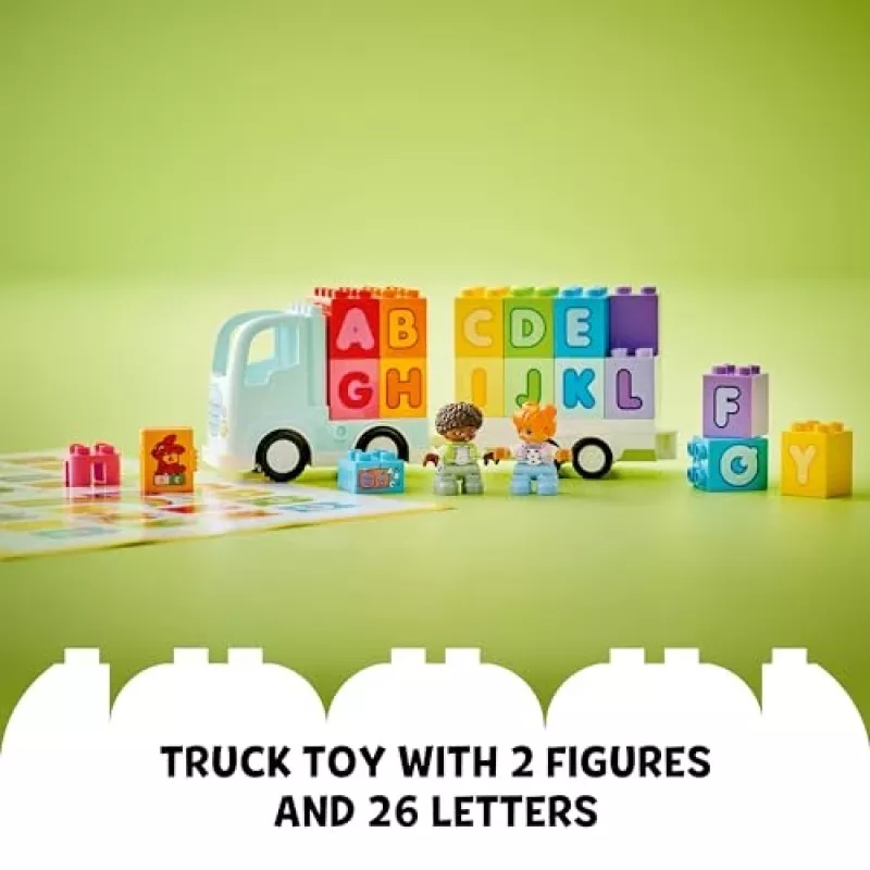 Konstruktorius LEGO DUPLO 10421 ABC Sunkvežimis, 36 dalių, 2 minifigūrėlės, nuo 2 metų, 110×140×70 mm