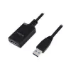 LogiLink 5,0 m USB 3.0 M/F ilginamasis kabelis USB 3.2 Gen 1 (3.1 Gen 1) juodas
