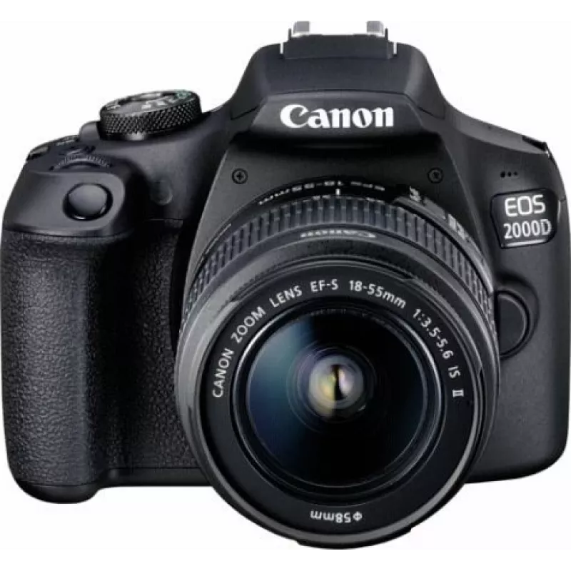 Canon EOS 2000D BK 18-55 IS II EU26 veidrodinis fotoaparato rinkinys 24,1 MP CMOS 6000 x 4000 pikselių juoda
