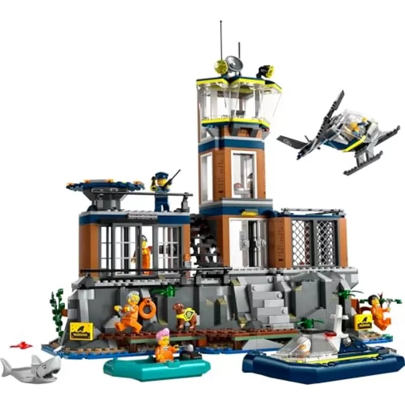 LEGO City Policijos nuovada Kalėjimo sala 60419 – 980 dalių, 7 minifigūrėlės, 370×400×160 mm