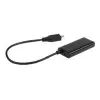 Adapteris MHL (vyriškas) → HDMI (moteriškas) + USB Micro (moteriškas, 5 kontaktų) 16 cm