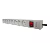 DIGITUS Professional a-19-STRIP-2-IMP - maitinimo paskirstymo įrenginys (stelažinis, 1U) - 8 lizdai, 250 V, 1,8 m laidas