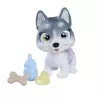 Simba Pamper Petz Husky 105950135 – mielas gyvūnėlis kūdikis su gėrimo ir šlapinimosi funkcija, vystyklai su spalvos keitimo funkcija, stebuklinga letenėlė ir trys staigmenos