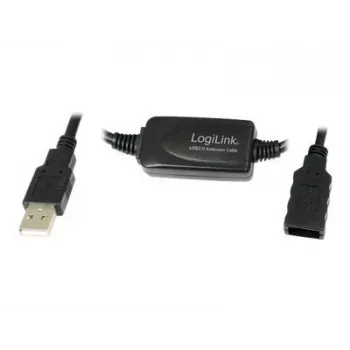 LogiLink UA0143 USB 2.0 laidas USB-A kištukas į lizdą 10 m juodas