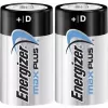 Energizer D Alkaline Max Plus baterijos, 2 vnt. pakuotė