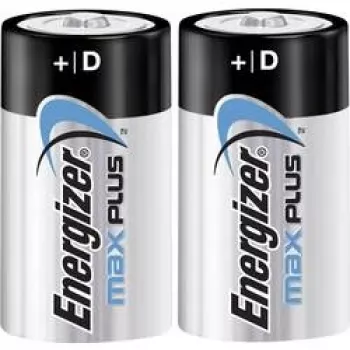 Energizer D Alkaline Max Plus baterijos, 2 vnt. pakuotė