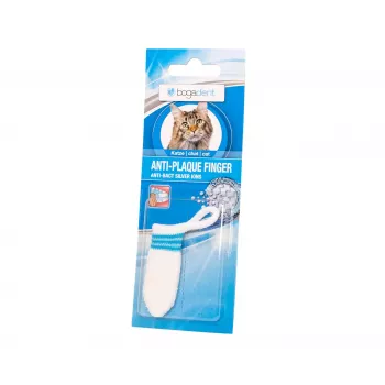 Pirštinė dantų valymo priemonė katėms Bogadent Anti-plaque, 1 vnt., 120 g