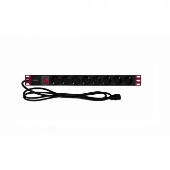 Rack maitinimo juosta TECHLY 365733 1U — 8× Schuko lizdai, 2 m laidas