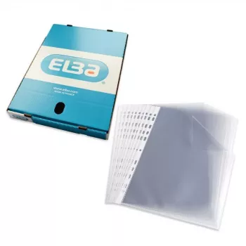 ELBA Kišeniniai aplankai A4, PP 0,08 mm, skaidrūs, universali perforacija (971508)