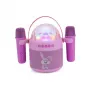 AKAI JoyBox Kids Karaoke rinkinys su Bluetooth, USB, MicroSD, AUX, FM radiju, RGB šviesomis, balso keitikliu, laidiniu mikrofonu, įkraunama 1200 mAh baterija, 5W RMS