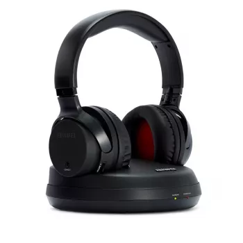 AIWA WHF-930D belaidės ausinės su aktyviu triukšmo slopinimu, Bluetooth 5.0, 40 mm tvarkyklėmis, iki 28 val. baterija, USB-C, sulankstomos, juodos