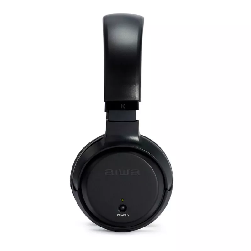 AIWA WHF-930D belaidės ausinės su aktyviu triukšmo slopinimu, Bluetooth 5.0, 40 mm tvarkyklėmis, iki 28 val. baterija, USB-C, sulankstomos, juodos