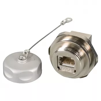 EFB Elektronik IP67DFKRJ45FL Cat.6A RJ45 Feed-Through Coupler, M25, IP67, Shielded