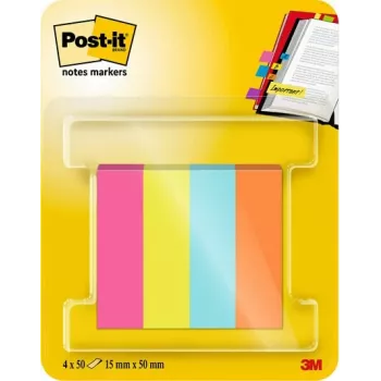 3M Post-it Page Marker 670-4-POP Įvairiaspalviai 4x50 Lapų/Pakuotė