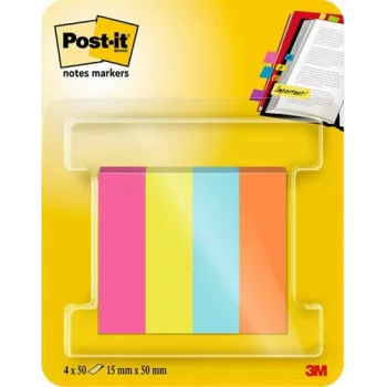 3M Post-it Page Marker 670-4-POP Įvairiaspalviai 4x50 Lapų/Pakuotė
