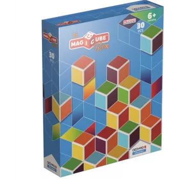 Geomag MagiCube GM120 Magnetiniai statybiniai kubeliai, 30 vnt., įvairiaspalviai, kvadratiniai, unisex, vaikams nuo 1,5 m.