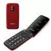 PANASONIC KX-TU410EXR Clamshell Mobile Phone - Raudona
