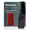 PANASONIC KX-TU410EXR Clamshell Mobile Phone - Raudona