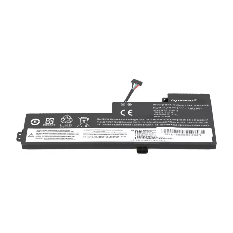 MITSU Battery 01AV419, skirta Lenovo ThinkPad T470 T480 A475 A485 - 2000 mAh (23 Wh)