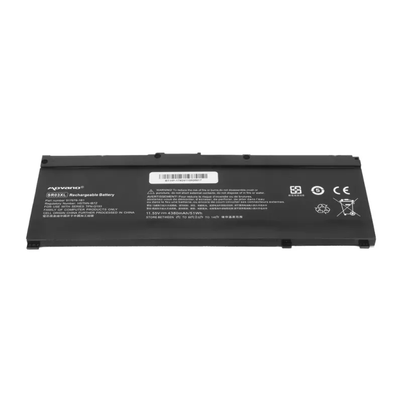 MITSU akumuliatorius SR03XL, skirtas HP Gaming 15 17 Omen 15-DC - 4380 mAh (51 Wh)