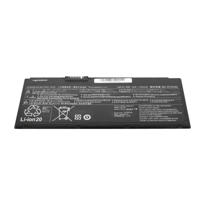 MITSU Akumuliatorius FPB0338S, skirtas Fujitsu LifeBook U758 - 3490 mAh (50 Wh)