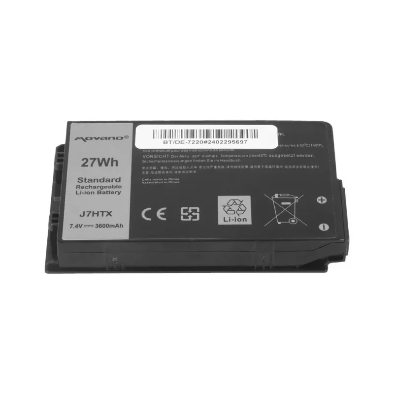 MOVANO akumuliatorius J7HTX, skirtas Dell Latitude 12 Rugged 7202/7212/7220 planšetei – 3600 mAh (27 Wh)