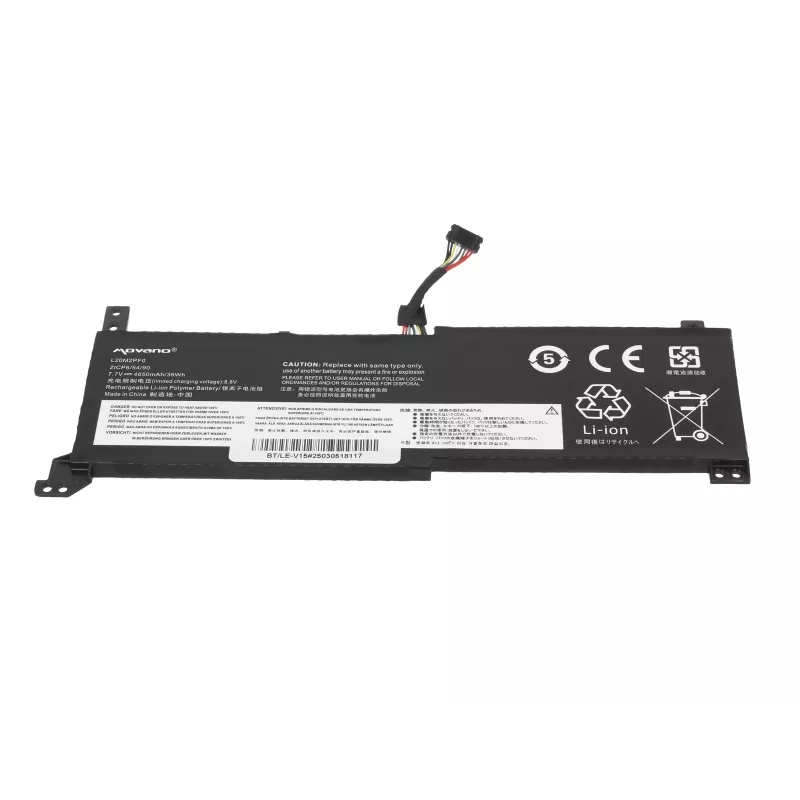 MOVANO akumuliatorius L20M2PF0 L20C2PF0 L20L2PF0, skirtas Lenovo V14 V15 V17 G2-ALC G2-ITL - 4650 mAh (36 Wh)