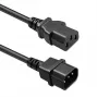 QOLTEC maitinimo laidas IEC C13 C14 3x0.75mm² grynas varis 1,8m juodas