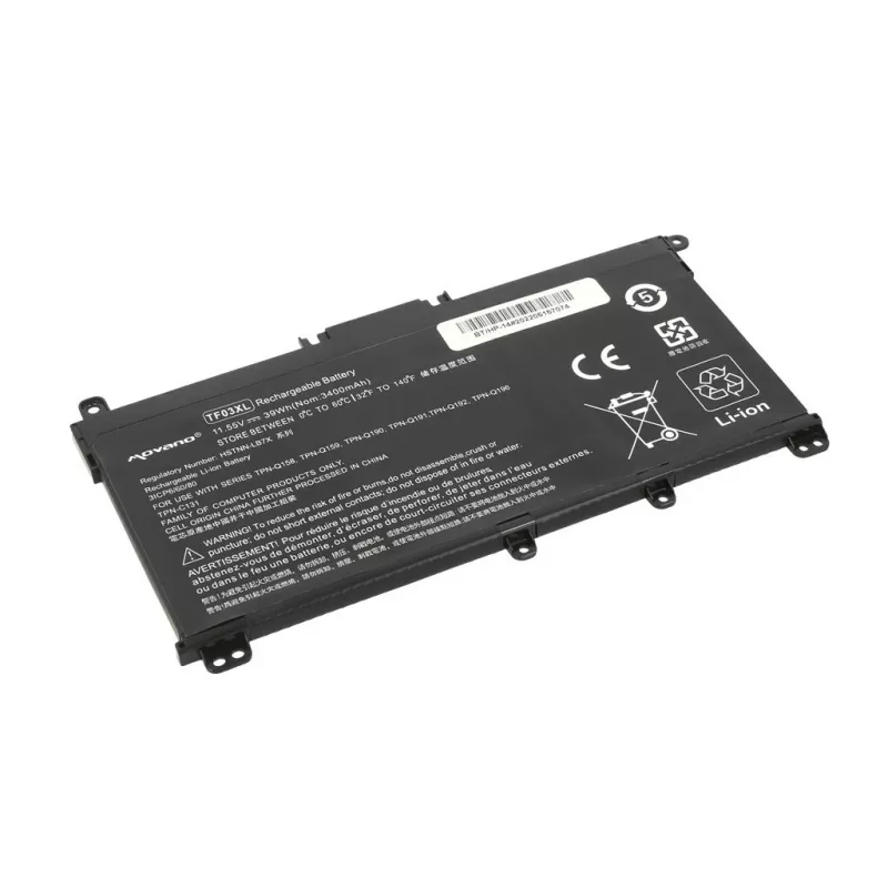 MOVANO baterija TF03XL, skirta HP Pavilion 14-BF 14-BP 15-CD – 3400 mAh (39 Wh)