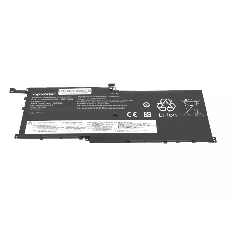 MOVANO baterija 00HW028 01AV439, skirta Lenovo X1 Carbon 20FB – 3290 mAh (50 Wh)