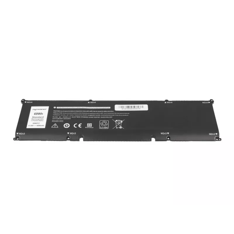 MOVANO baterija 69KF2, skirta Dell Alienware M17 M15 R3 R4 Precision 5550 XPS 9500 9510 – 6000 mAh (69 Wh)