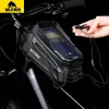WILDMAN XT5 Frame Bag Black - Dviratininkų rėmo krepšys su telefono kišene, vandeniui atspari PU oda