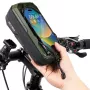 WILDMAN Bicycle Frame Bag su Telefono Laikikliu, Juoda, 1L