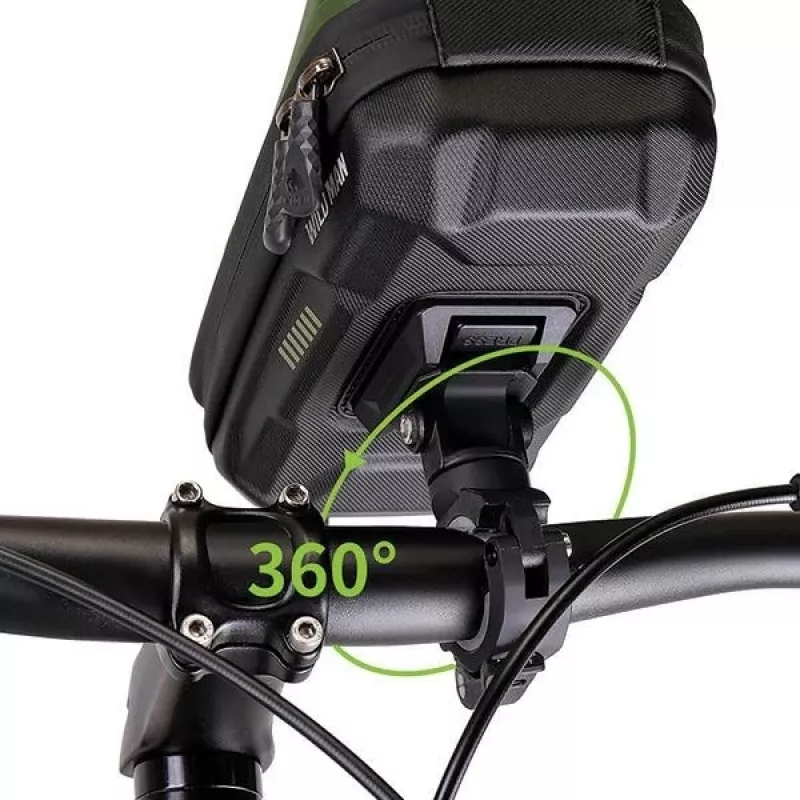 WILDMAN Bicycle Frame Bag su Telefono Laikikliu, Juoda, 1L