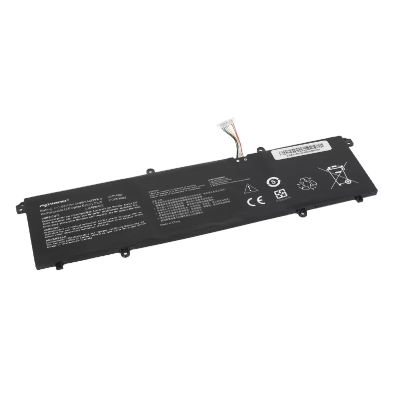 MOVANO akumuliatorius C31N1905, skirtas ASUS VivoBook S14 M433 S433 S433FL S15 S533 S533EQ – 3400 mAh (39 Wh)