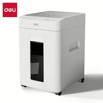 Deli ET081 kryžminio pjovimo popieriaus smulkintuvas, 8 lapai, 15 l, juodas