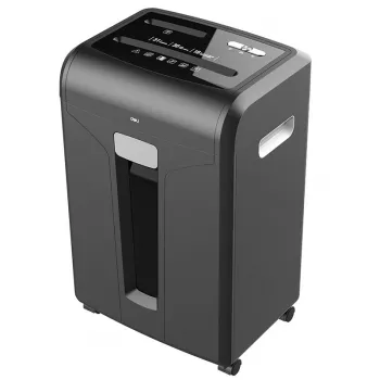 Deli E14400 kryžminio pjovimo popieriaus smulkintuvas, 12 lapų, 23 l, juodas