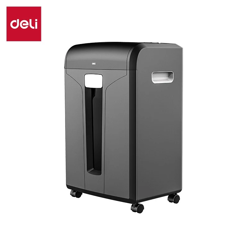 Deli E14400 kryžminio pjovimo popieriaus smulkintuvas, 12 lapų, 23 l, juodas