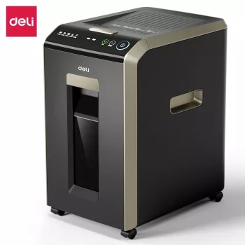 DELI ET089 kryžminio pjovimo popieriaus smulkintuvas, 8 lapai, 15 l, juodas