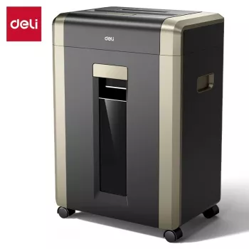 Deli ET099 kryžminio pjovimo popieriaus smulkintuvas, 10 lapų, 15L, P-4 saugumo lygis