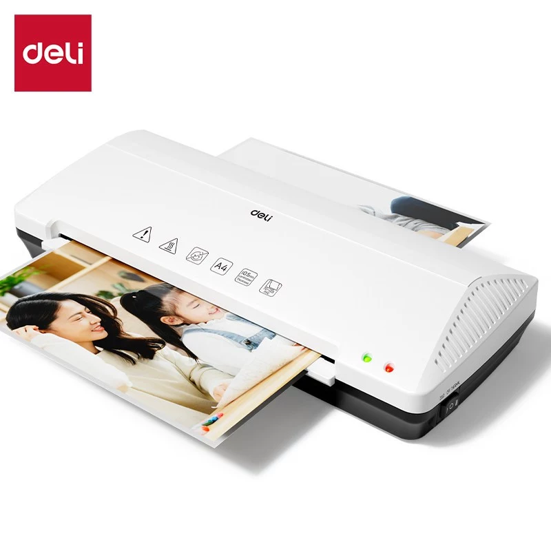 DELI Office Laminator ET102 A4 - Karštas ir šaltas laminavimas, 2 volai, 250 mm/min, juodos spalvos