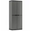KETER Garden Wardrobe Jolly IT - pilka/juoda, 200L, užrakinama lauko spintelė