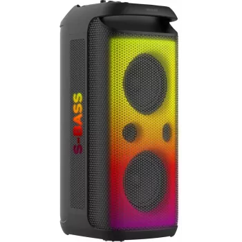 SENCOR Partycon CORE Power 140W nešiojamas Bluetooth garsiakalbis su TWS, IPX4, RGB LED, karaoke, juodas
