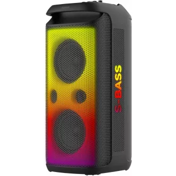 SENCOR Partycon BOOST Power 250W nešiojamas Bluetooth vakarėlių garsiakalbis su TWS, IPX4, LED, FM radiju, karaoke ir mikrofonu